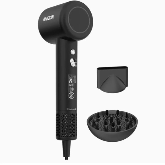 ANIEKIN Ionic 1600-1800W Hair Dryer Diffuser, Comb Attachments New - Picture 2 of 8